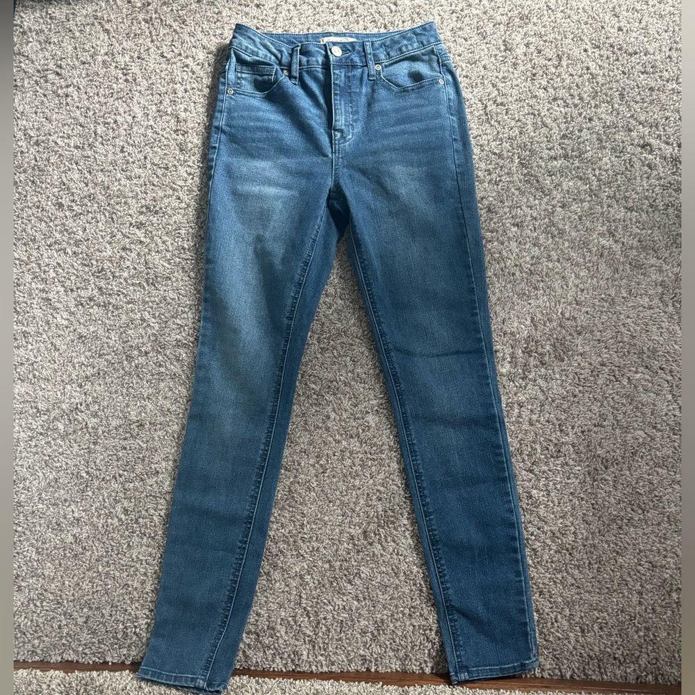Harper Heritage medium wash denim high rise skinny jeans size 25